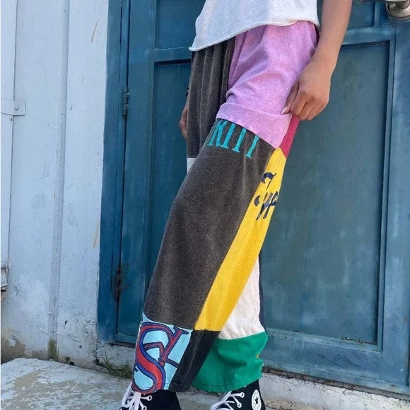 Colorful Patchwork Lounge Pants - Picture 6 of 6